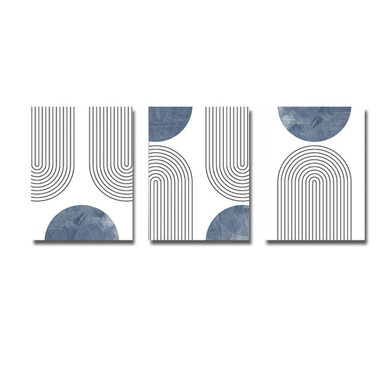 Indigo Archs - 3 Piece Wall Art Set