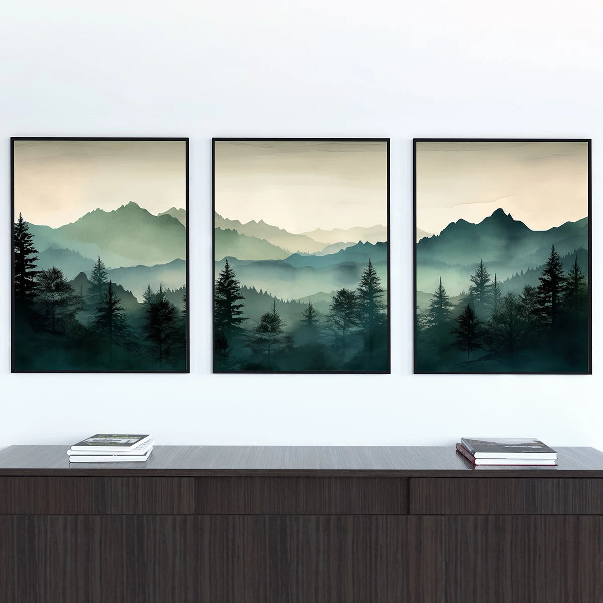 Abstract Sage Mountains Print