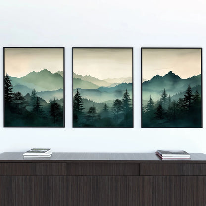 Abstract Sage Mountains Print