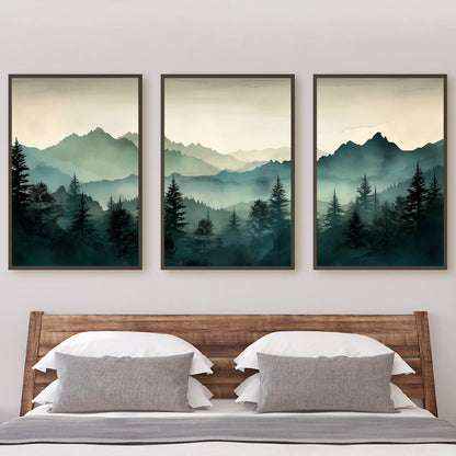 Abstract Sage Mountains Print