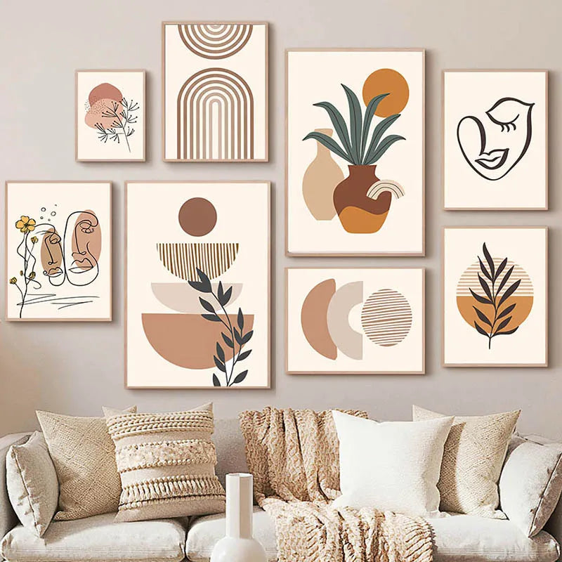 Boho Single Line Abstract Portraits