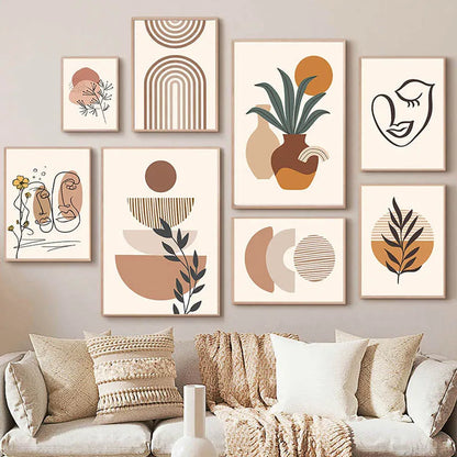 Boho Single Line Abstract Portraits