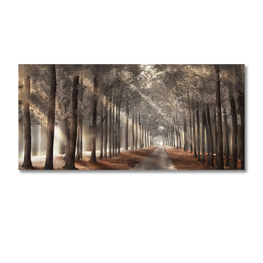 Morning Mist & Sunlight Forest Print