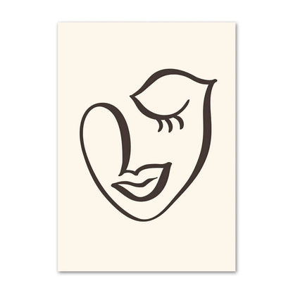 Boho Single Line Abstract Portraits