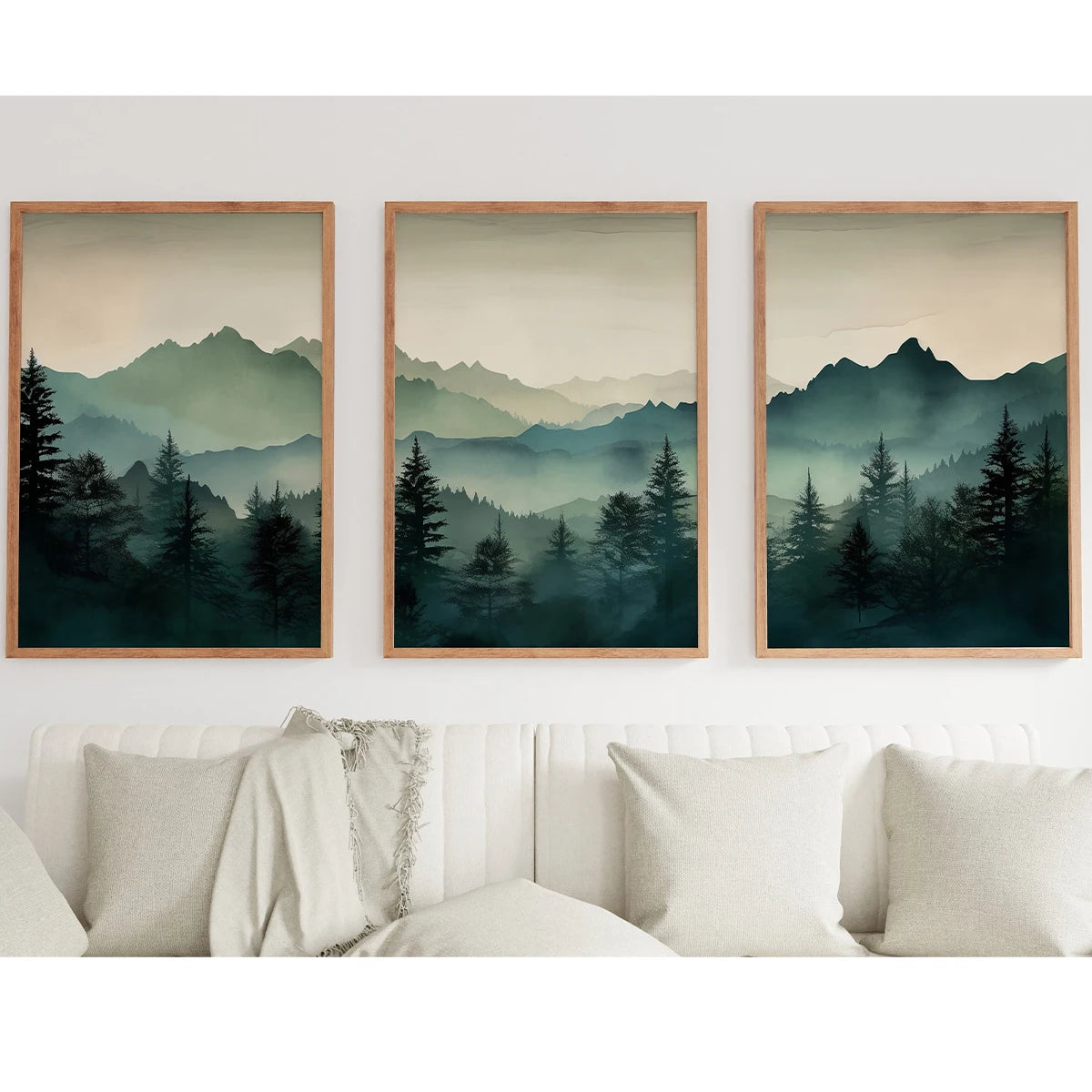 Abstract Sage Mountains Print