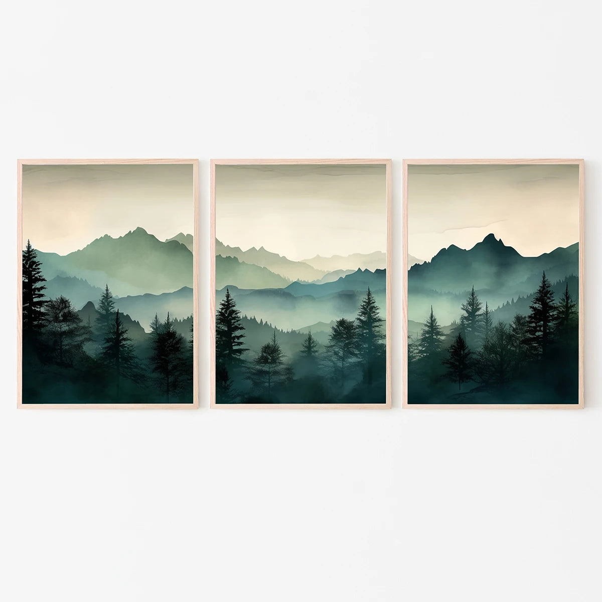 Abstract Sage Mountains Print