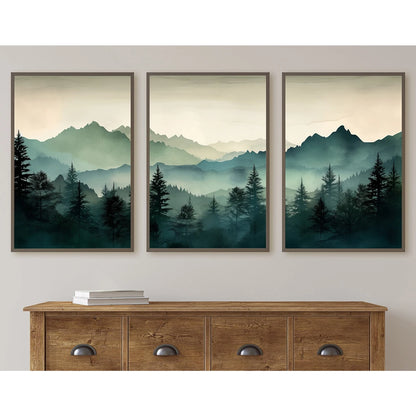 Abstract Sage Mountains Print