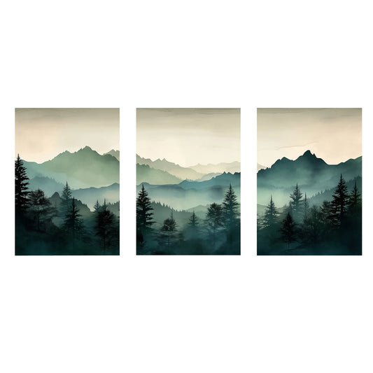 Abstract Sage Mountains Print